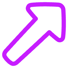 Diagonal Triangle Arrow Upper Right Icon from Plump Neon Set