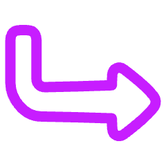 Triangle Arrow Bend Down Right  Icon from Plump Neon Set