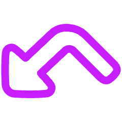 Triangle Arrow Bounce Down Left Icon from Plump Neon Set