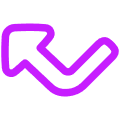 Triangle Arrow Bounce Up Left Icon from Plump Neon Set