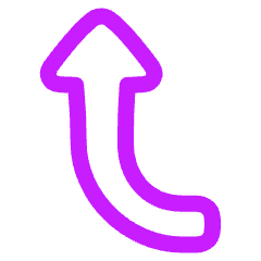 Triangle Arrow Curve Left Up Icon from Plump Neon Set