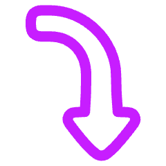 Triangle Arrow Curve Right Down Icon from Plump Neon Set