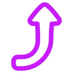 Triangle Arrow Curve Right Up Icon from Plump Neon Set