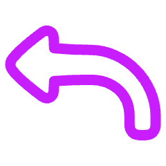 Triangle Arrow Curve Up Left Icon from Plump Neon Set