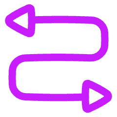 Triangle Arrow Curvy Both Direction 3 Icon from Plump Neon Set