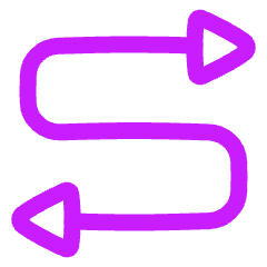 Triangle Arrow Curvy Both Direction 4 Icon from Plump Neon Set