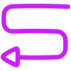Triangle Arrow Curvy Left Down Icon from Plump Neon Set