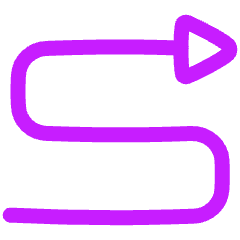 Triangle Arrow Curvy Right Up Icon from Plump Neon Set