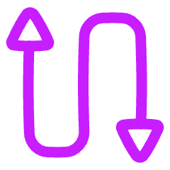 Triangle Arrow Curvy Up Down 4 Icon from Plump Neon Set