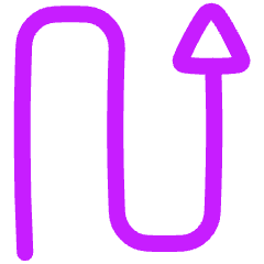 Triangle Arrow Curvy Up Right Icon from Plump Neon Set