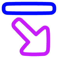 Triangle Arrow Diagonal Bottom Right Icon from Plump Neon Set