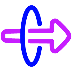 Triangle Arrow Elipse Right Icon from Plump Neon Set