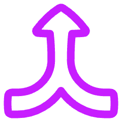 Triangle Arrow Merge Vertical Icon from Plump Neon Set