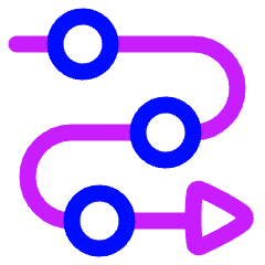 Triangle Arrow Roadmap Icon from Plump Neon Set