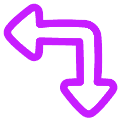Triangle Arrow Top Right Corner Icon from Plump Neon Set