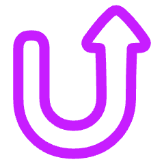 Triangle Arrow Turn Up Right Icon from Plump Neon Set