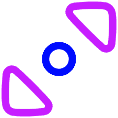 Tailless Triangle Arrow Diagonal Scroll 2 Icon from Plump Neon Set