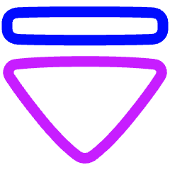 Tailless Triangle Arrow Down 2 Icon from Plump Neon Set