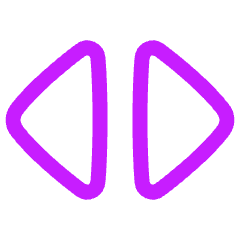 Tailless Triangle Arrow Expand Horizontal Icon from Plump Neon Set