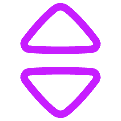 Tailless Triangle Arrow Expand Vertical Icon from Plump Neon Set