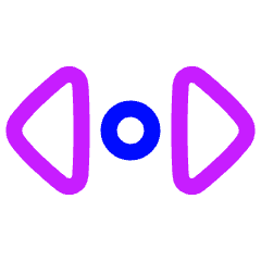 Tailless Triangle Arrow Horizonal Scroll Icon from Plump Neon Set