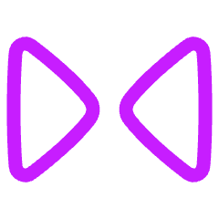 Tailless Triangle Arrow Shrink Horizontal 1 Icon from Plump Neon Set