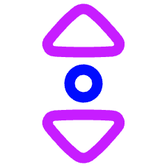 Tailless Triangle Arrow Vertical Scroll Icon from Plump Neon Set