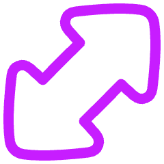 Thick Arrow Diagonal 1 Icon from Plump Neon Set