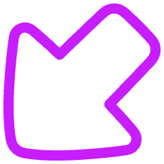 Thick Arrow Diagonal Bottom Left Large Icon from Plump Neon Set