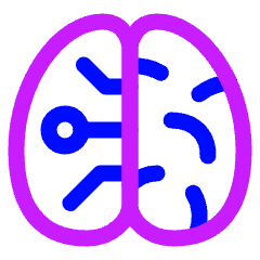 Artificial Intelligence Brain Icon from Plump Neon Set