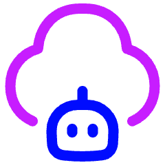 Ai Cloud Robot Icon from Plump Neon Set