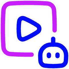 Ai Generate Video Robot Icon from Plump Neon Set