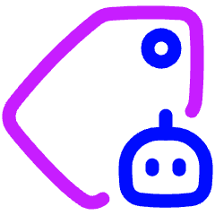 Ai Tagging Robot Icon from Plump Neon Set