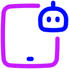 Tablet Ai Robot Icon from Plump Neon Set