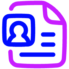 Business User Curriculum Icon from Plump Neon Set