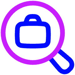 Search Dollar Icon from Plump Neon Set