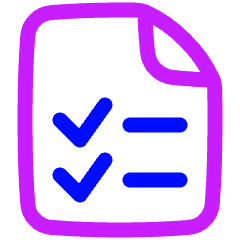 Task List Icon from Plump Neon Set