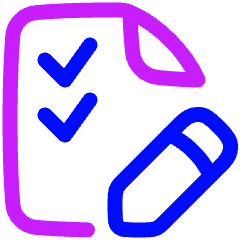 Task List Edit Icon from Plump Neon Set