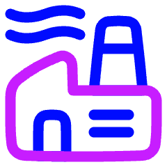 Factory Plant Icon from Plump Neon Set