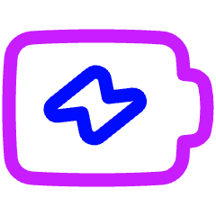 Battery Charging Icon from Plump Neon Set