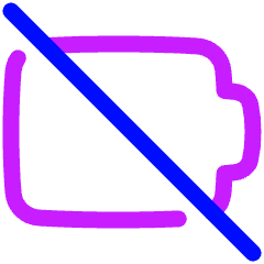 Battery Empty 2 Icon from Plump Neon Set