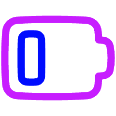Battery Low 1 Icon from Plump Neon Set
