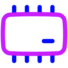Computer Chip 2 Icon from Plump Neon Set