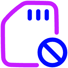 Sd Card Block Remove Icon from Plump Neon Set