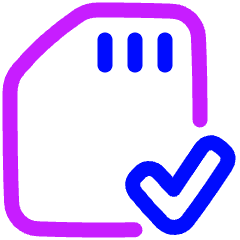 Sd Card Check Validate Icon from Plump Neon Set