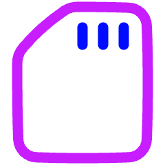 Sd Card Icon from Plump Neon Set