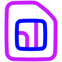 Sim Card Icon from Plump Neon Set