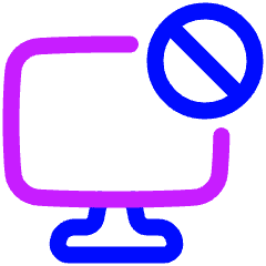 Desktop Block Icon from Plump Neon Set