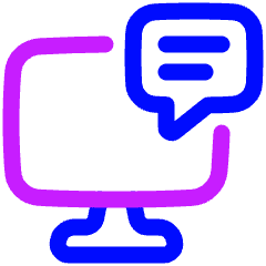 Desktop Chat Icon from Plump Neon Set