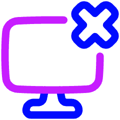 Desktop Delete Icon from Plump Neon Set